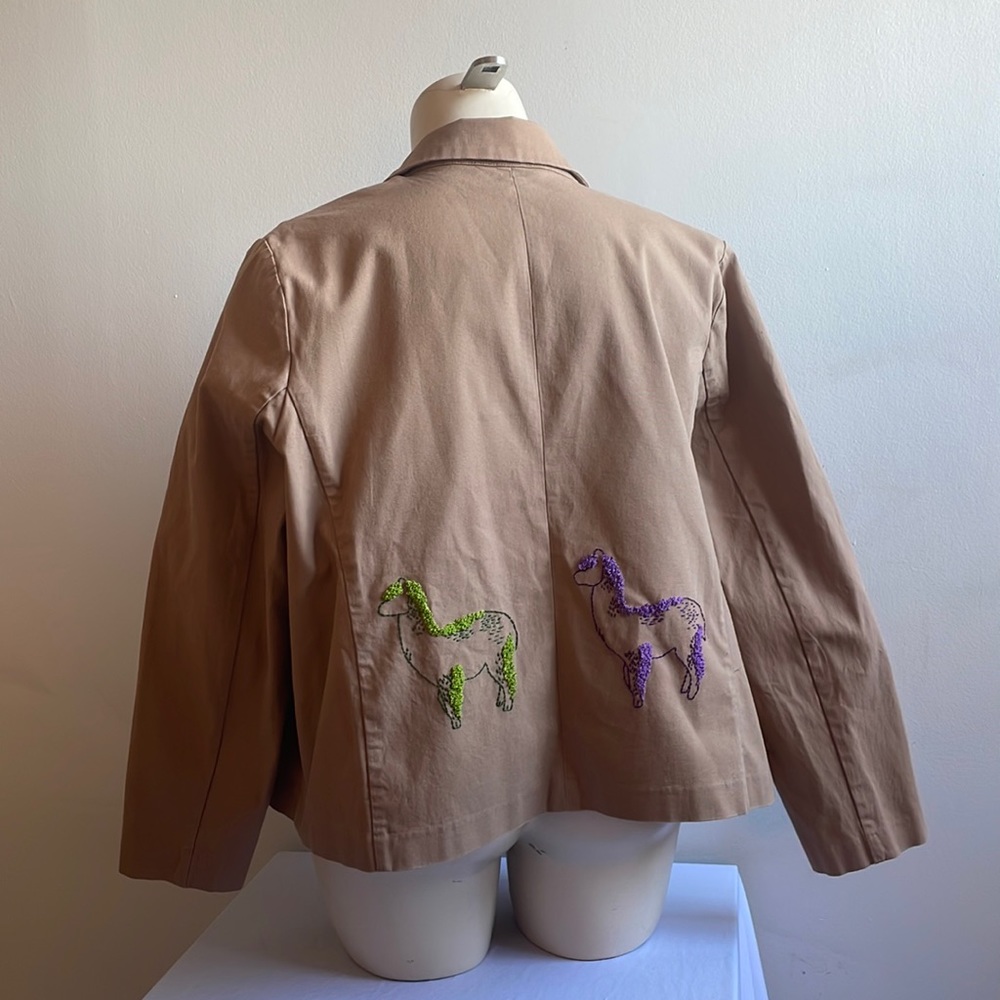 Llama Blazer NWT Addition Elle Size 24 Embroidered